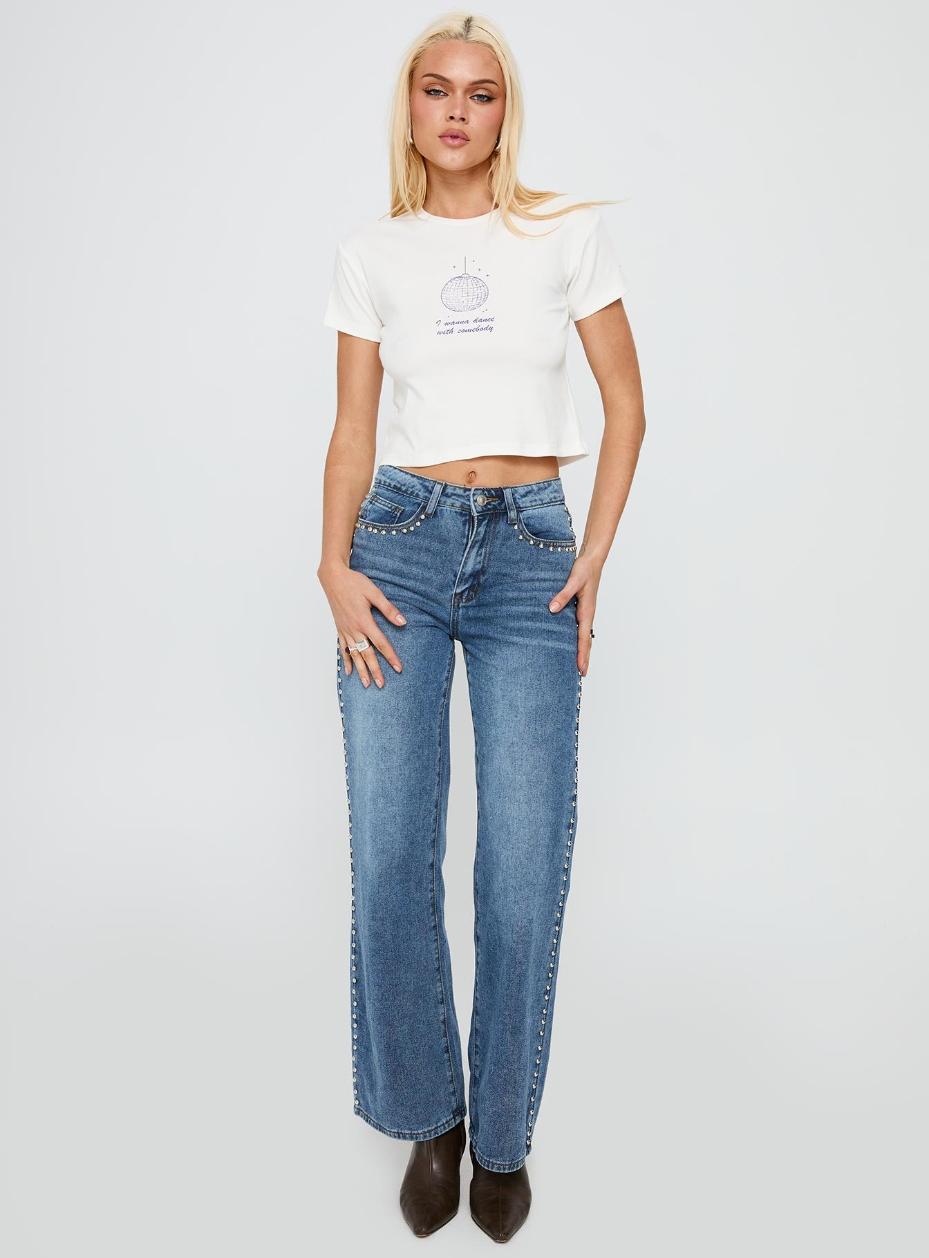 My Girl Graphic Top White