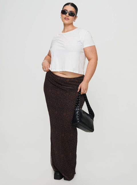 back view of model wearing Princess Polly Micah Tee White Curve Short Sleeves Crew Neck 