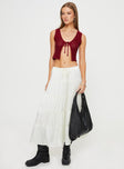 product Keira Tiered Maxi Skirt Porcelain Princess Polly  Midi Skirts 