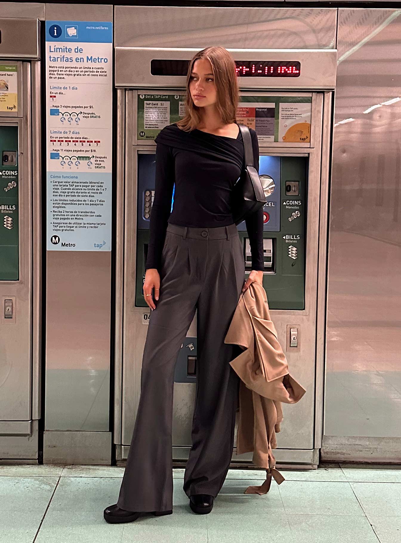 product Princess Polly High Waisted Pants  Archer Pants Slate Lower Impact