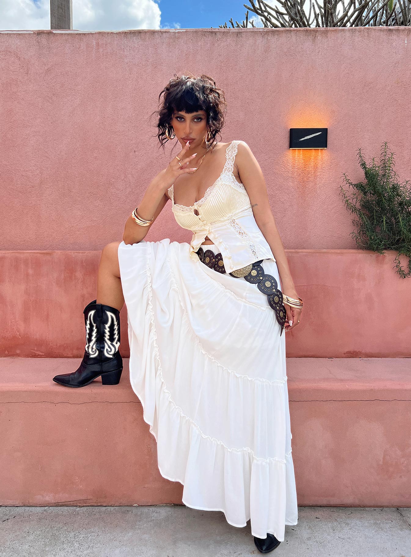 product Princess Polly Miriah Maxi Skirt White Low Impact Maxi 