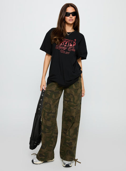 Big Winner Oversized Graphic Tee Black