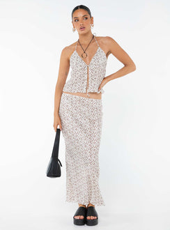 product Princess Polly Sleeveless V-Neck  Chantria Top Cream Floral