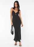 product Princess Polly Asymmetric Neckline  Tramell Maxi Dress Black