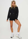 Long sleeve romper  Knit material, crew neckline, slim fitting, ribbed cuffs & hem, button down fastening at front 