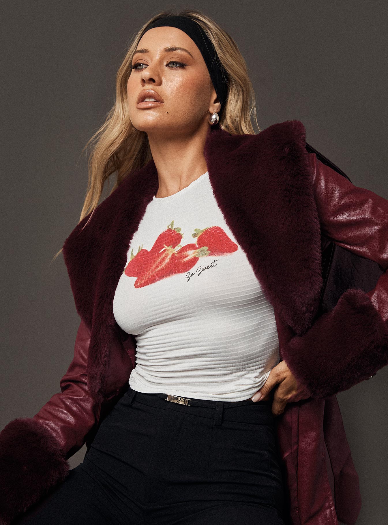 back view of model wearing Princess Polly Oh So Sweet Top White Sleeveless Crew Neck 