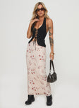 Maxi skirt Floral print, invisible zip fastening Non-stretch material, fully lined  Princess Polly Lower Impact 