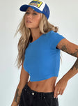 Classic Crop Tee Blue