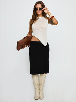 Genivieve Boucle Asymmetrical Top Ivory