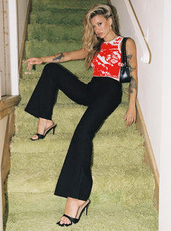 product Princess Polly High Waisted Pants High Waisted Pants  Kinkirk Flared Pants Black