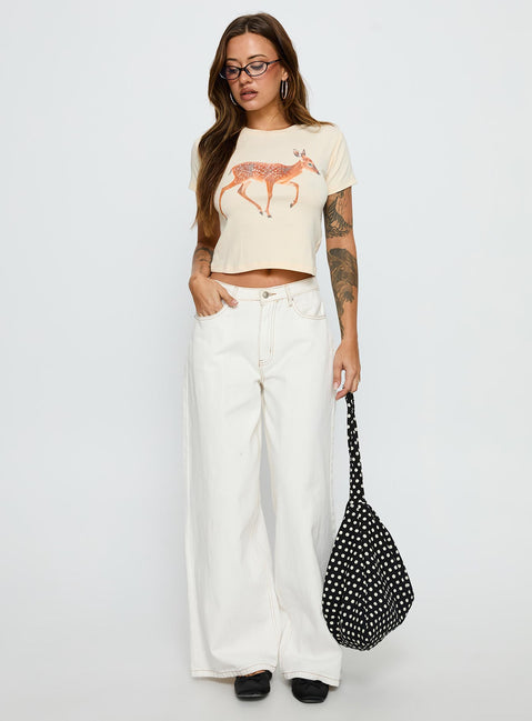 Dearly Loved Graphic Baby Tee Cream