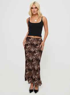 product Emily Maxi Skirt Leopard Print Princess Polly  Maxi 