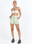 Gilda Shorts Green Gingham Princess Polly low-rise 