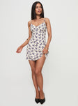 Jaye Mini Dress White / Blue Floral