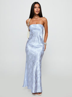 Haley Maxi Dress Blue Jacquard