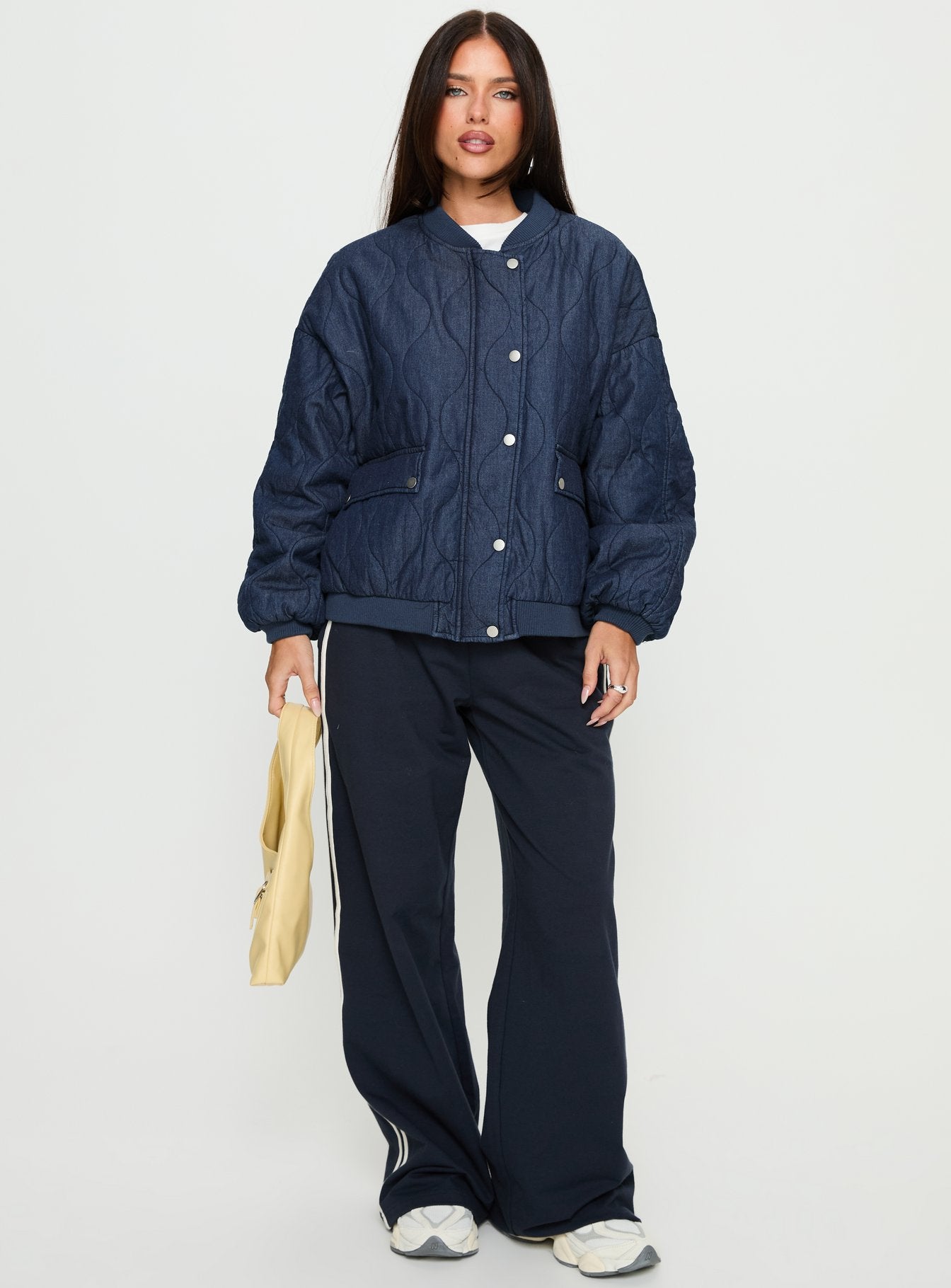 Stick Season Quilted Jacket Navy