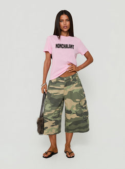 Nonchalant Girl Graphic Relaxed Tee Pink