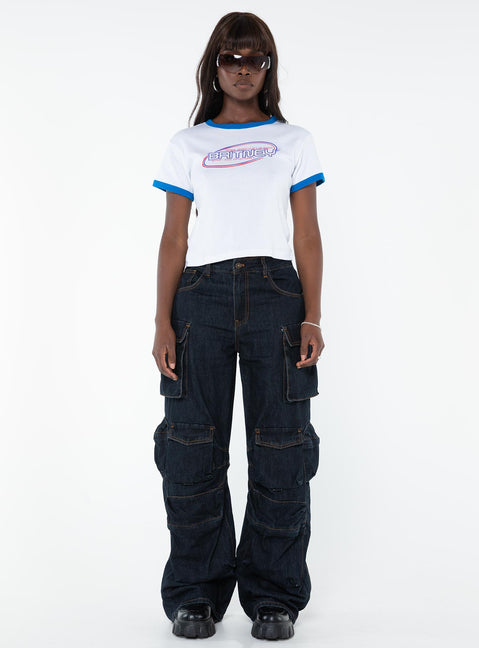 product Princess Polly Mid Rise  Smokeshow Jeans Dark Denim