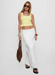 Baseline Square Neck Rib Tank Top Lemon