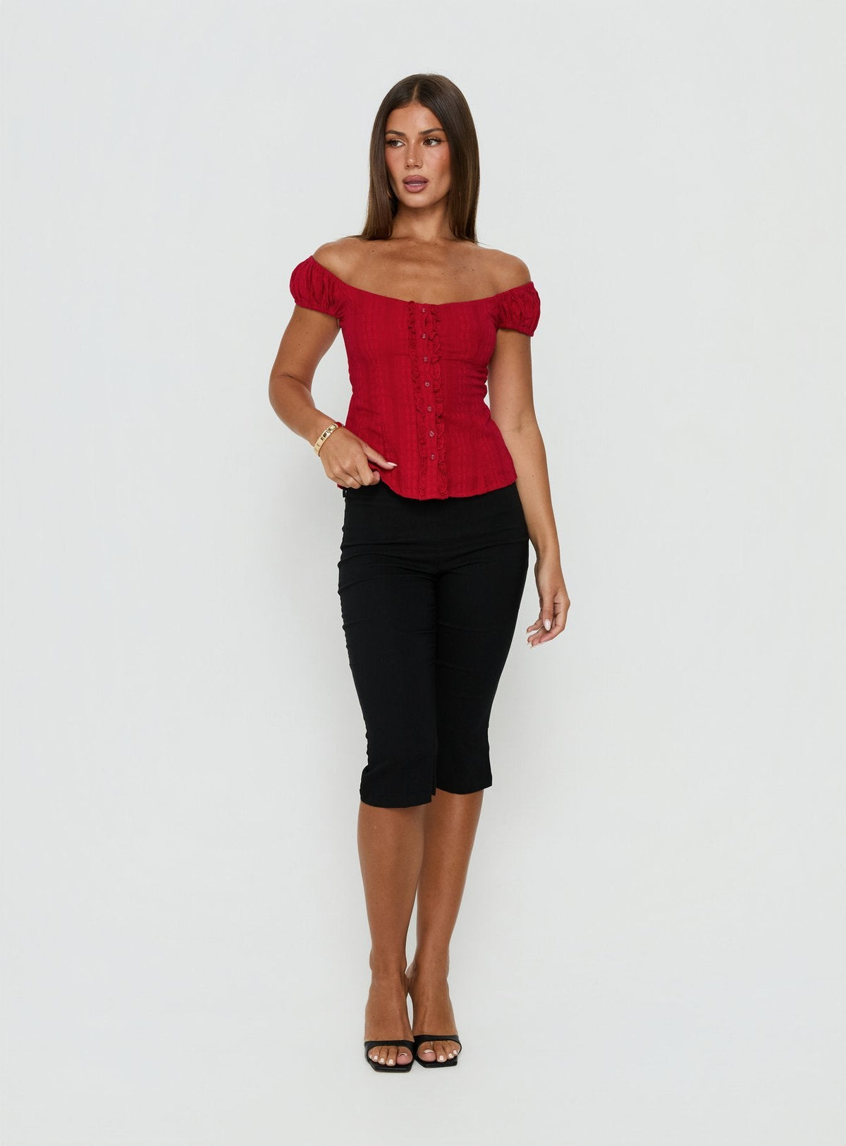 Gysella Off Shoulder Web-Top Rot