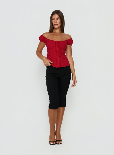 Gysella Off Shoulder Web-Top Rot
