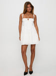 Anabelita Broderie Mini Dress White