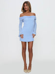 Stellaire Long Sleeve Mini Dress Blue