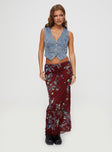 Buchan Maxi Skirt Red Floral Princess Polly  Maxi 