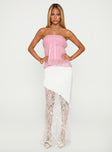 Avelina Strapless Top Pink