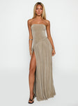 Inka Strapless Maxi Dress Taupe