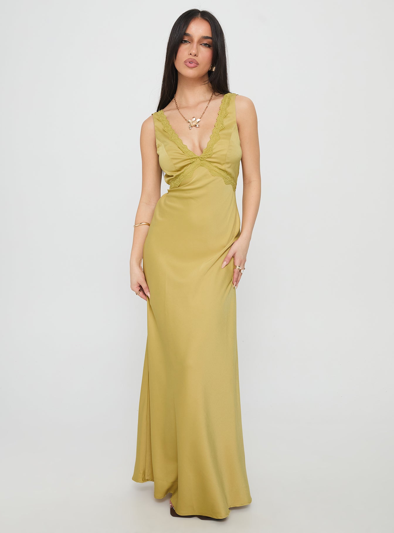 Galloway Maxi Dress Chartreuse