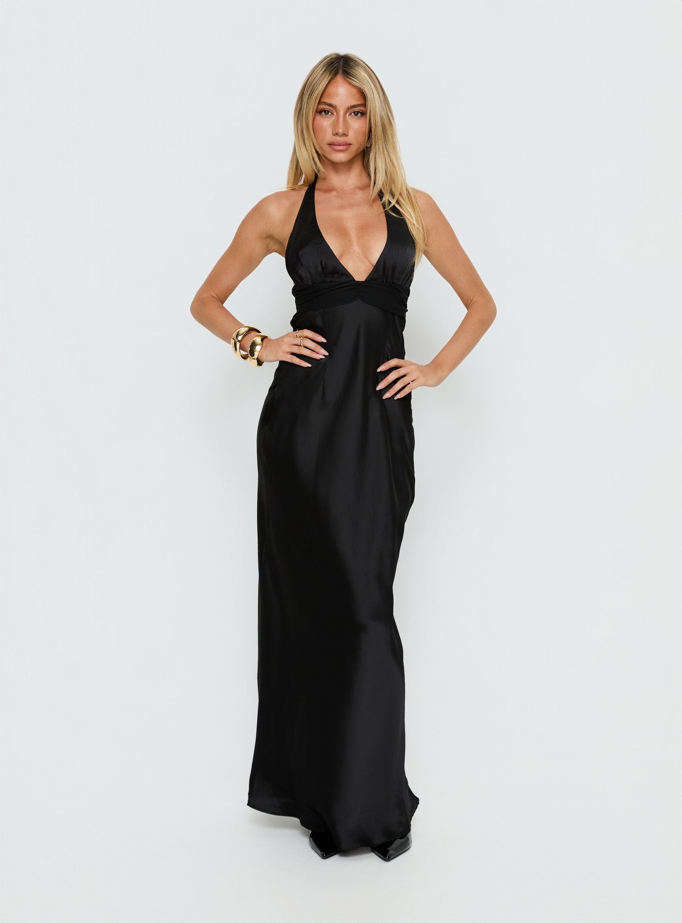 Odyssa Halter Maxi Dress Black