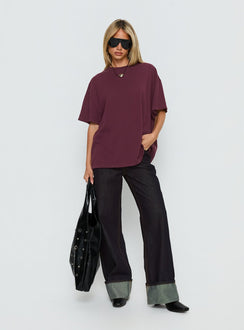 Zaydee Oversized Tee Cherry