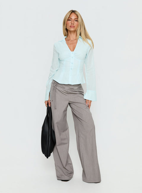 Elowenn Long Sleeve Top Soft Blue