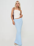 side view of model wearing Princess Polly Birch Strapless Top Cream Sleeveless straight 