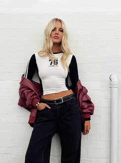 product Princess Polly Sleeveless High Neck  Letina Long Sleeve Top Black / White