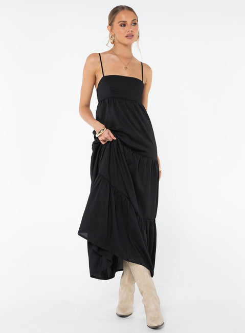 product Princess Polly Scoop Neck  Dunster Maxi Dress Black