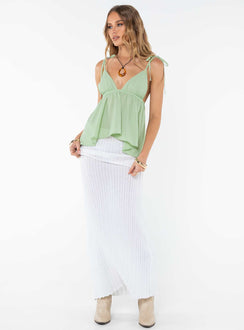 product Princess Polly Sleeveless Square Neck  Hearts Flutter Top Green