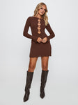 Dejonge Ring Mini Dress Brown