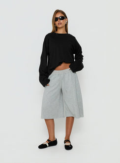 Settle Down Langarmshirt Schwarz