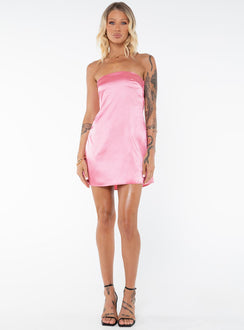 product Princess Polly Square Neck  Shaya Strapless Mini Dress Pink Tall