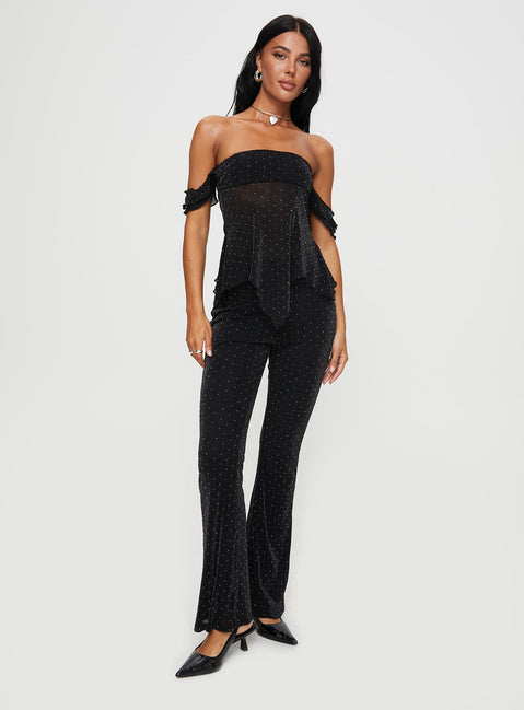 product Princess Polly Low Rise Pants  Wilka Pants Black