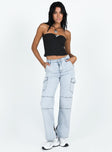 product Princess Polly High Waisted  Katey Jeans Light Wash Denim