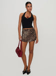 Tejano Mini Skirt Leopard Petite