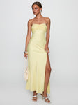 Chevalier Strapless Maxi Dress Lemon