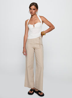 Isabetta Halter Top White Petite