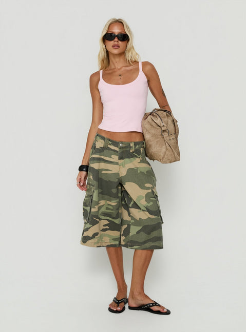 Kasper geschnürtes Longline-Tanktop Marshmallow Pink