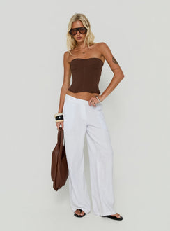 Syrena Tailored Wide Leg Pant White
