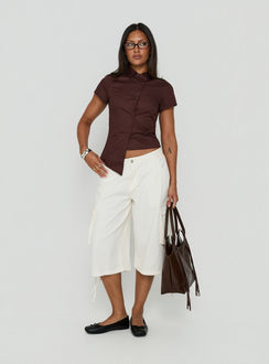 Hudsen Longline Cargo Shorts Cream