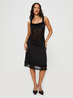 product Princess Polly Square Neck  Kendall Midi Dress Black